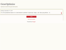 Tablet Screenshot of geneoptimize.com